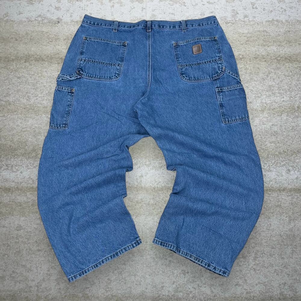 Vintage 90s Carhartt Carpenter Jeans 40x28 Baggy Wide Leg Fit Medium Wash Work